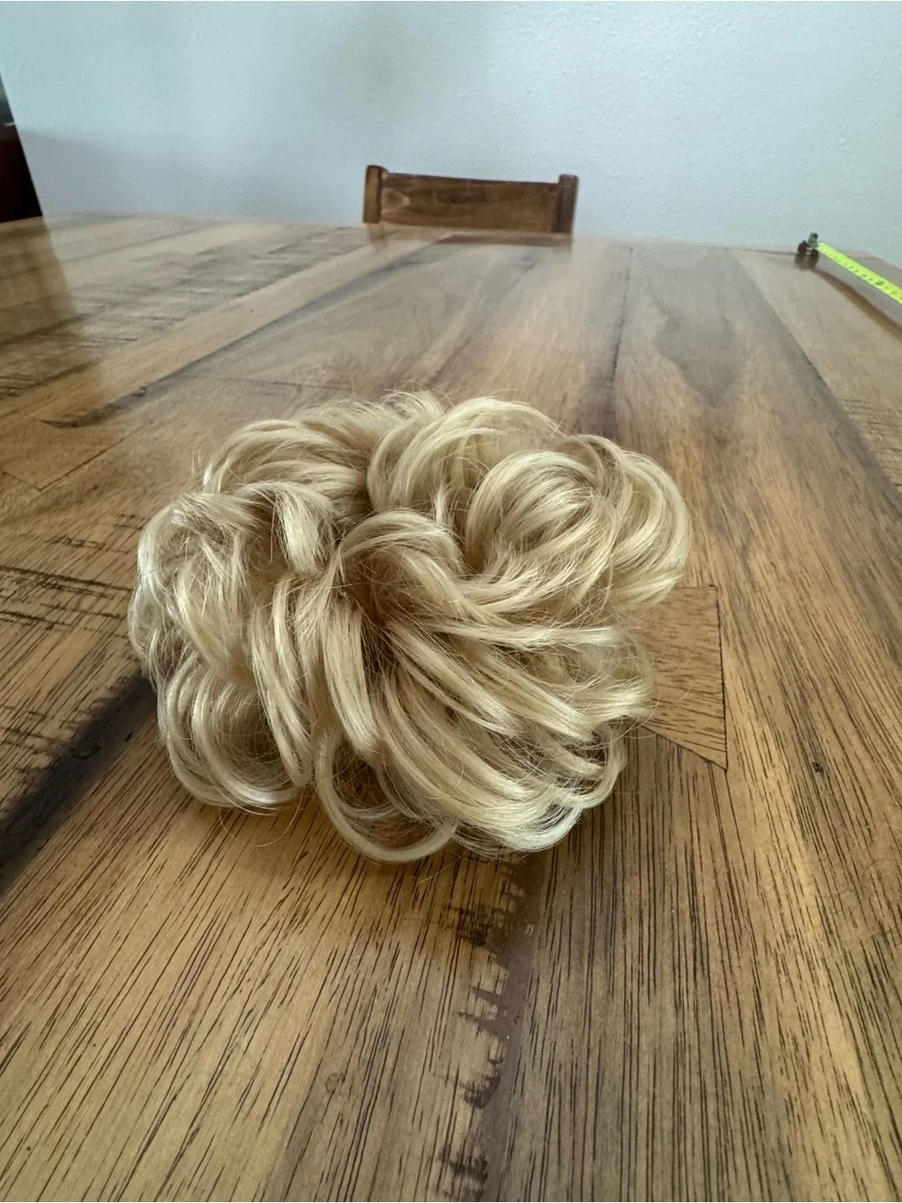 Blonde Curly Hair Scrunchie - Women’s Hair Accessory